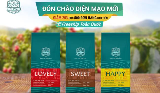 Mừng diện mạo mới cho sản phẩm cà phê – Giảm 20% & miễn phí giao hàng toàn quốc